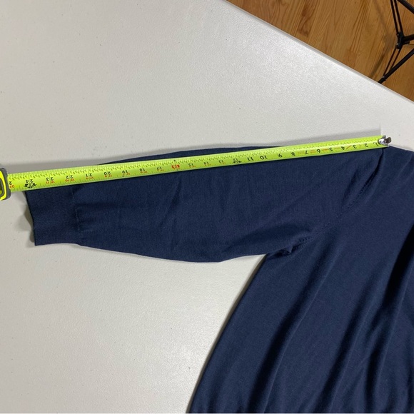 100% Merino Wool V-Neck Men's Navy Sweater Size XXL Byford London Very Good - Picture 8 of 11